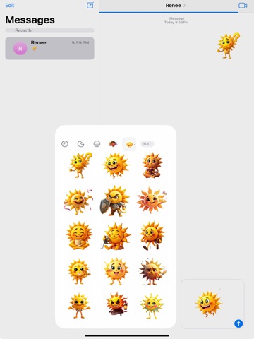 Radiant Sunrise Stickers iPad screenshot