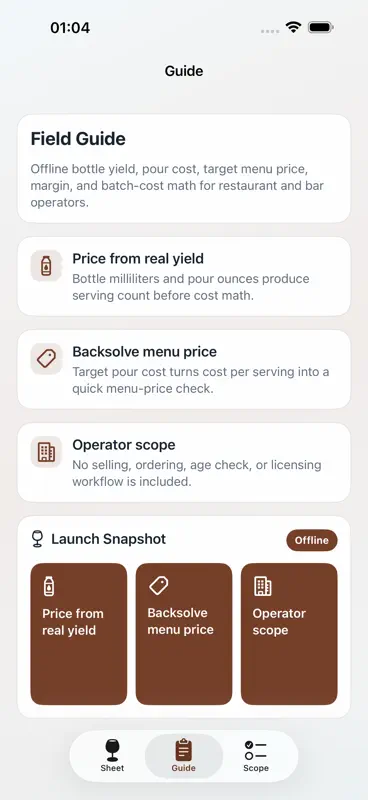 Pour Cost Pocket screenshot 4 of 5