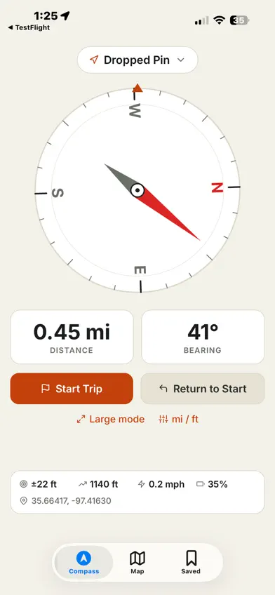 Compass Bearing and Go screenshot 2