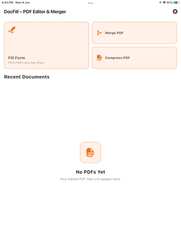 DocFill – PDF Editor & Merger iPad screenshot