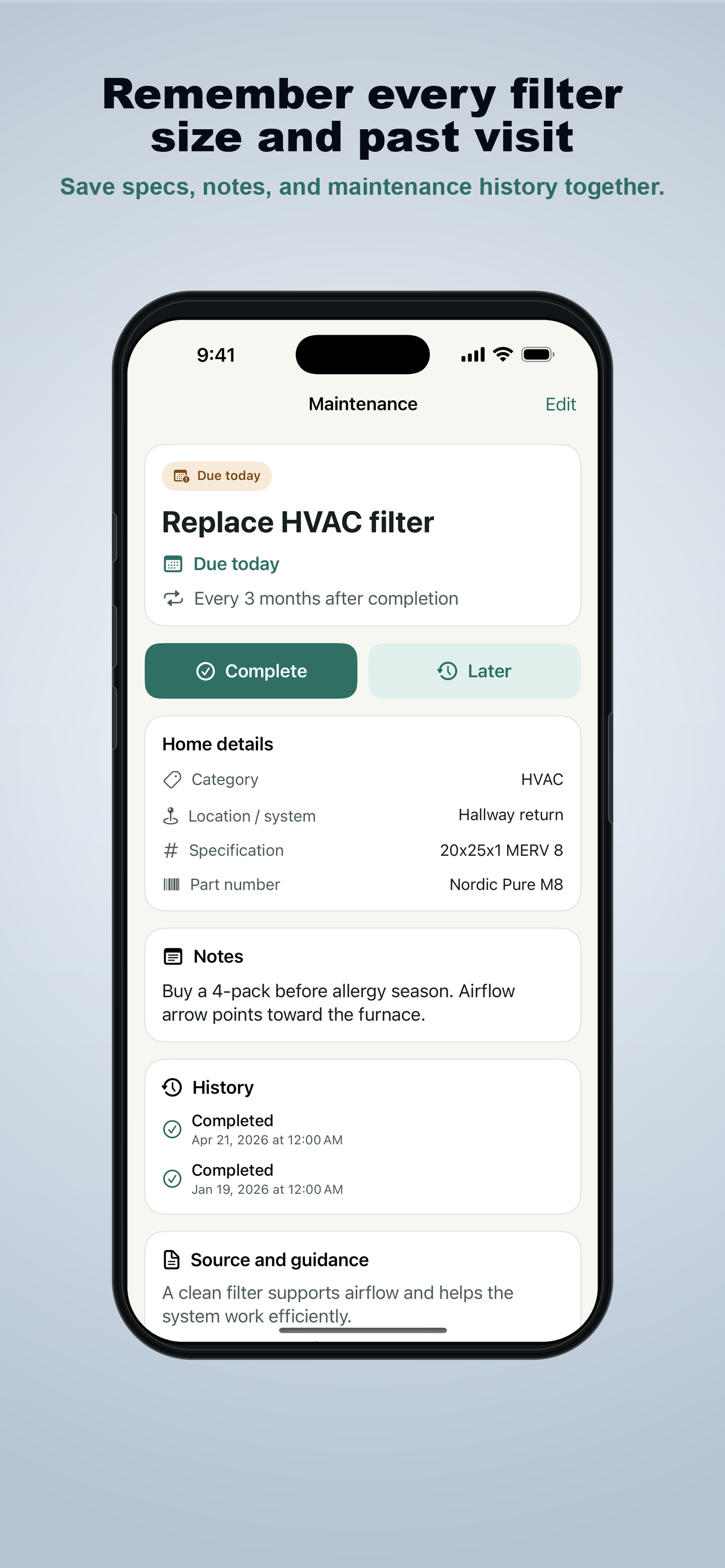 Home Maintenance Task Manager screenshot 4