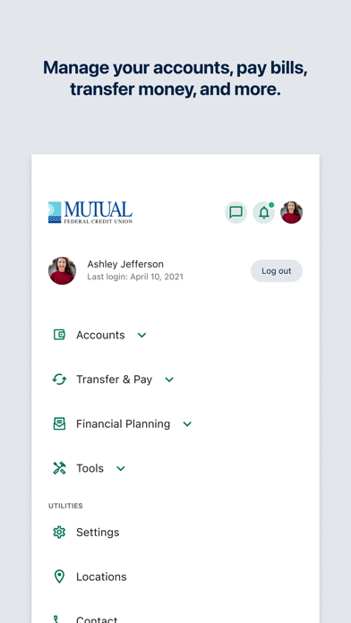 Mutual FCU Mobile Banking Screenshot
