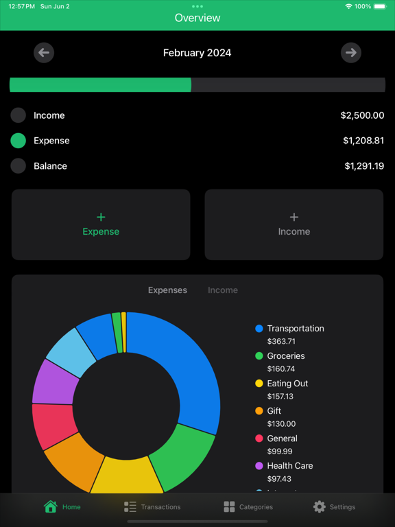 Expense & Income Tracker Daily iPad screenshot 5 - Finance app