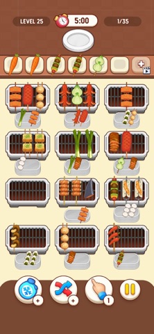 Food Grill Match: Puzzle Sort iPhone screenshot