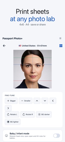 Passport Photo+ ID & Visa iPhone screenshot