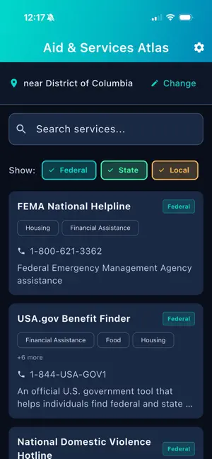 Aid & Service Atlas screenshot 3