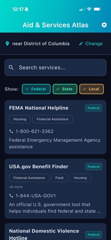 Aid & Service Atlas iPhone screenshot