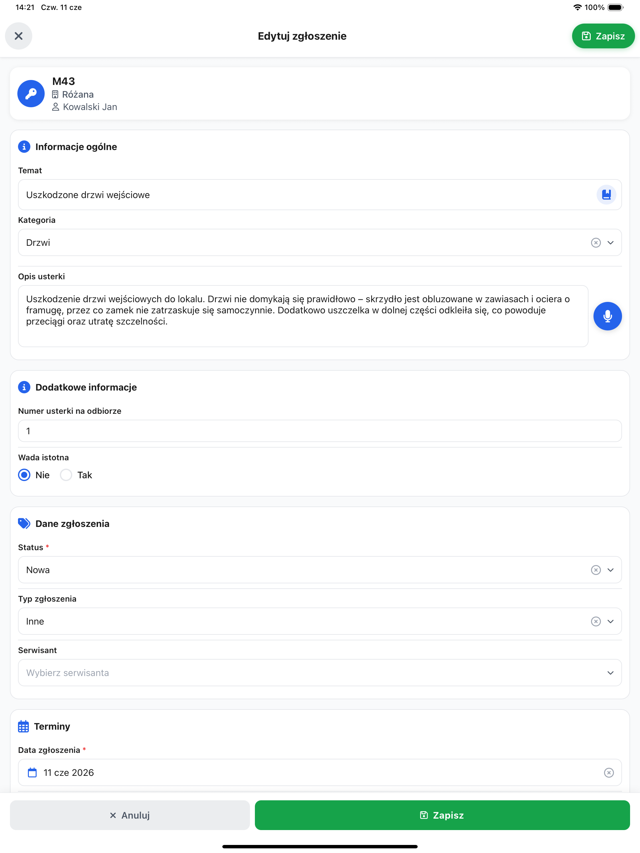 VoxCRM Odbiory screenshot 13