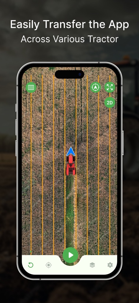 Tractor Field Navigator GPS - tractor-gps-guidance-lines