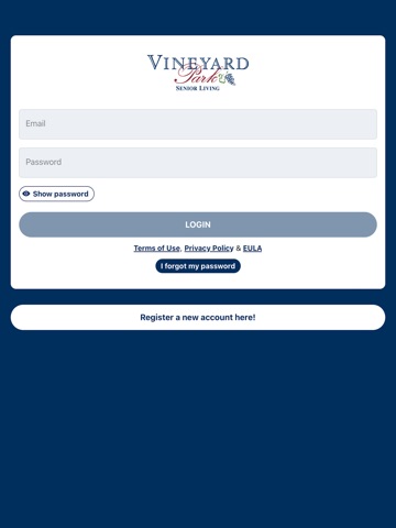 Vineyard Park Senior Living iPad screenshot
