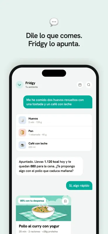 Fridgy: despensa y recetas screenshot 1 of 7