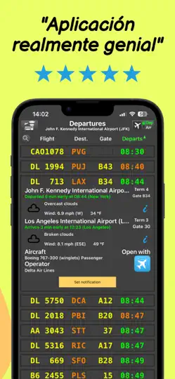 Captura de pantalla de Flight Board Pr Flight Tracker en iPhone 4