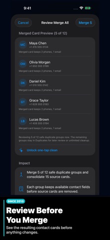 Contacts Duster - Cleaner Screenshot 2 of 7