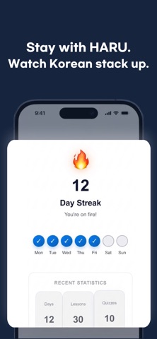 HARU: Learn Korean Daily iPhone screenshot