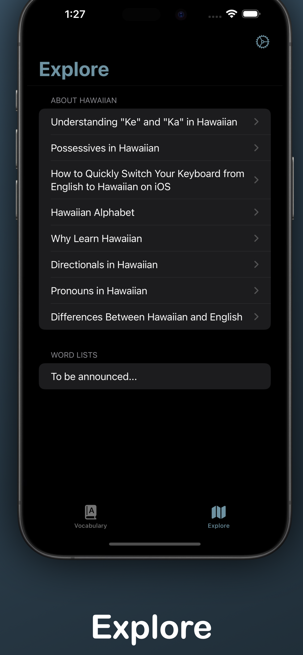 Hawaiian Vocab