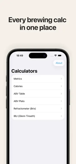 BrewingCalc screenshot 1