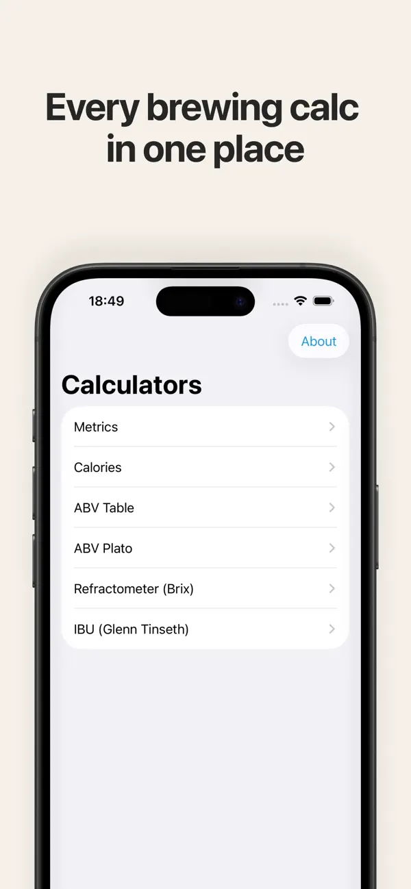 Screenshot #1 pour BrewingCalc