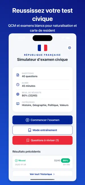 Examen Civique France screenshot 1