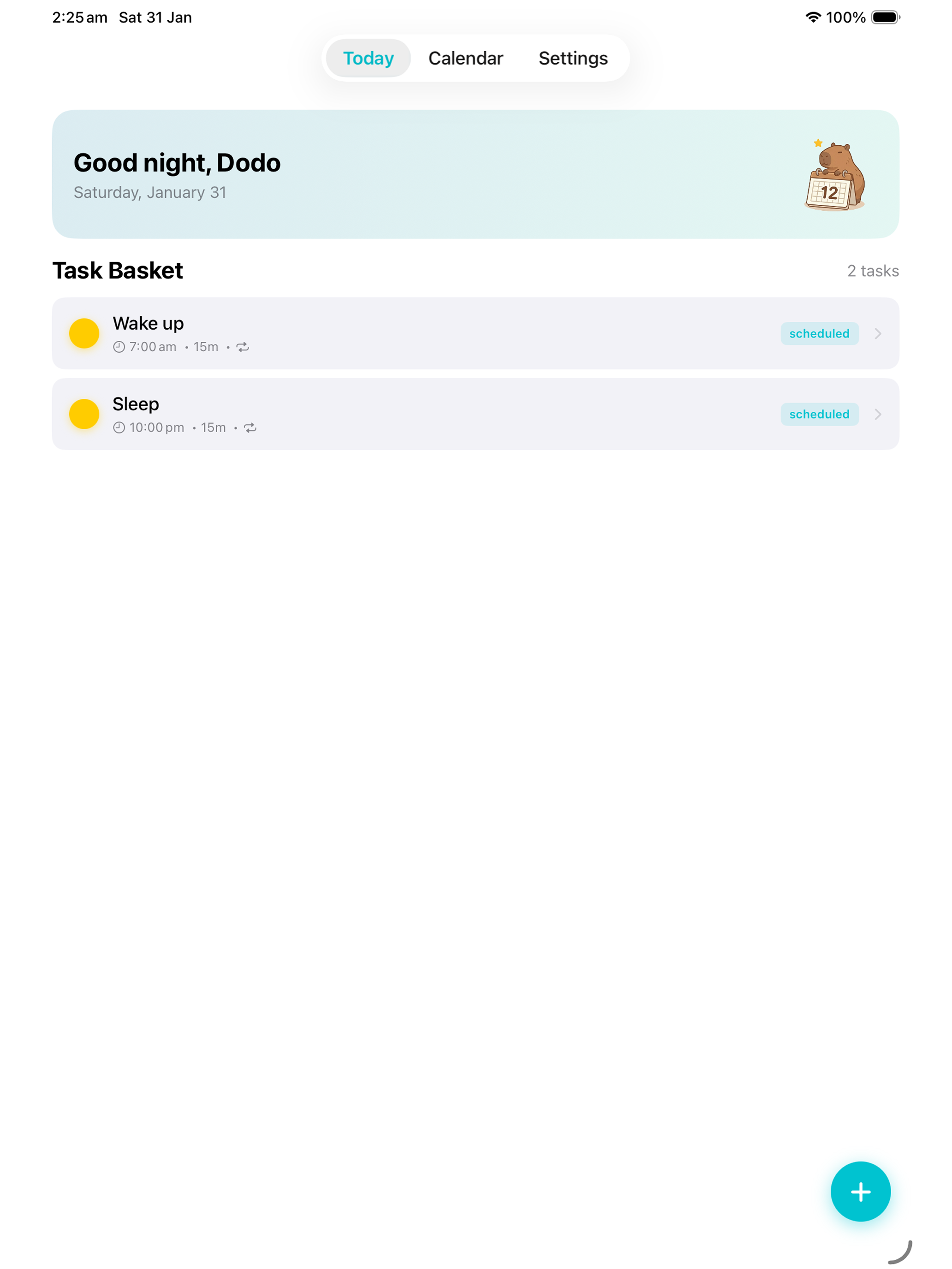 To Do & Daily Planner CapyPlan