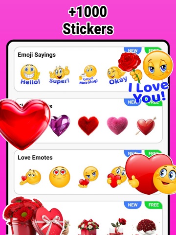Love Stickers WASticker iPad screenshot 4