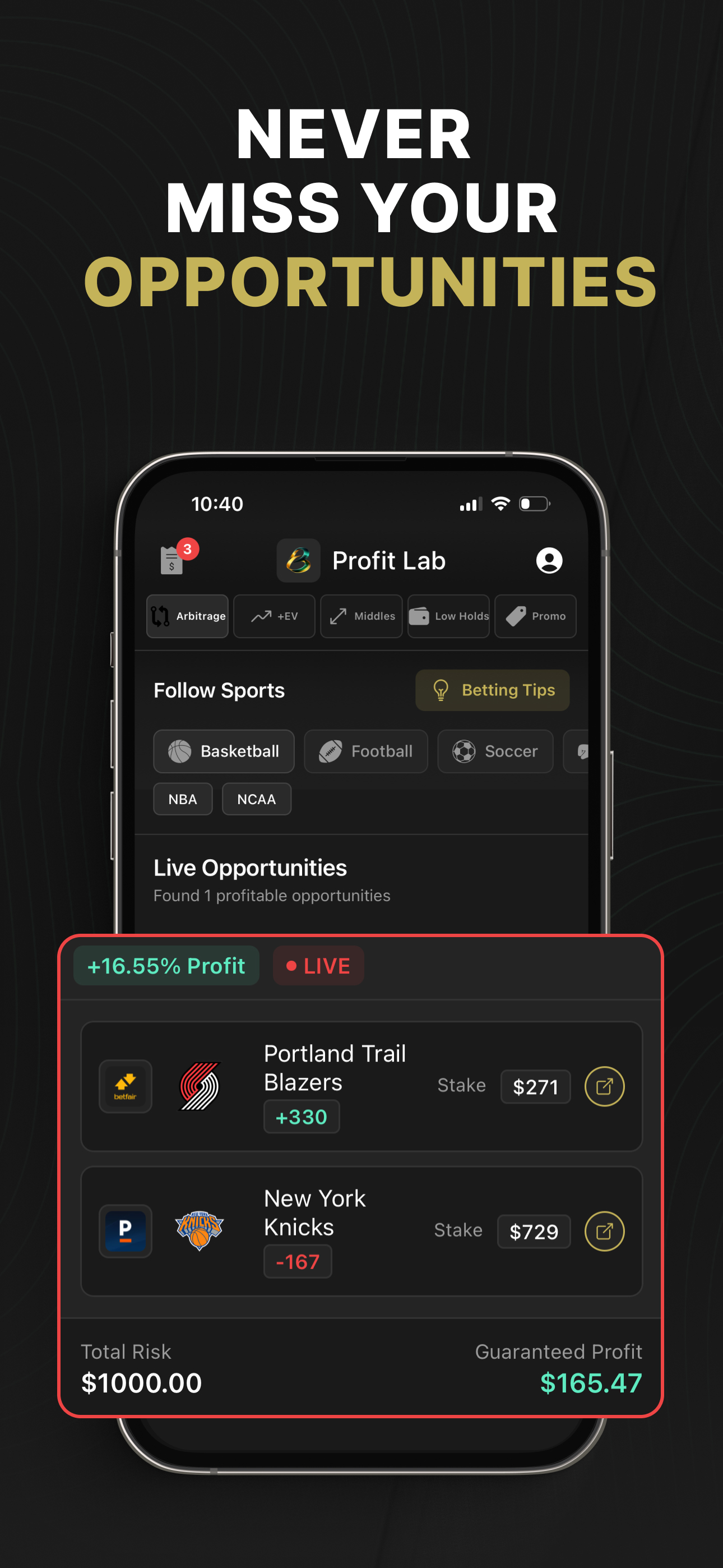 BetterSlip: Data-Driven Bets screenshot 6