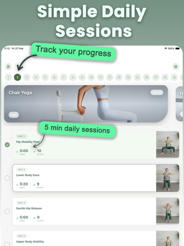 Chair Yoga For Seniors: SeFit iPad screenshot