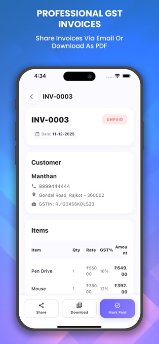 GST Invoice Maker: Billing App Screenshot 1 of 6
