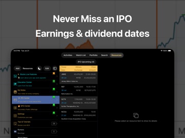 Stocks Live + Dividend Tracker iPad screenshot