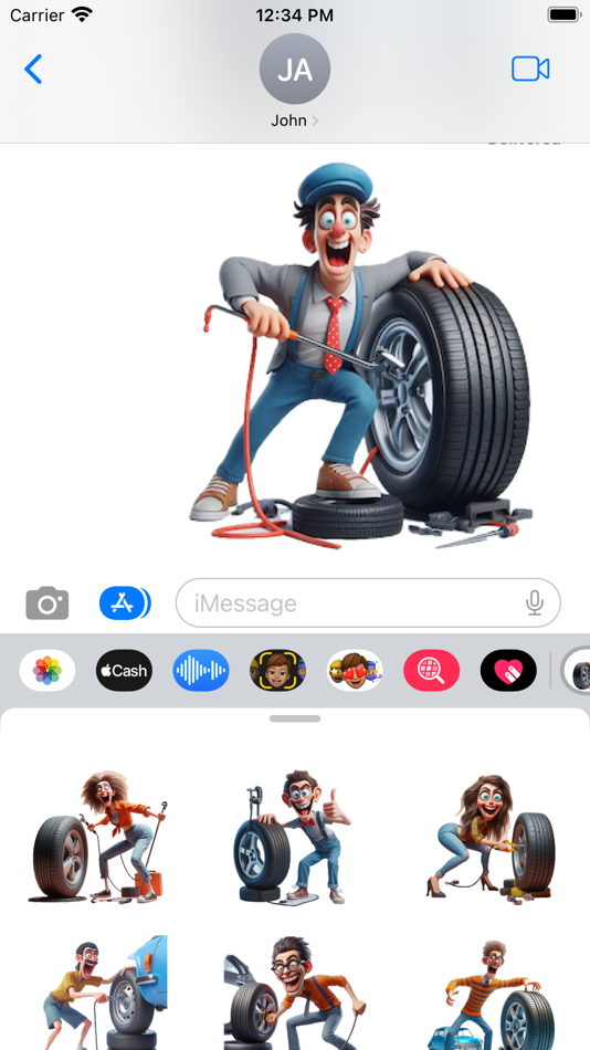 #6. Tyre Change Stickers (iOS) Podle: Paul Scott