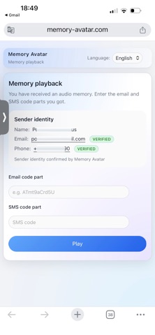 Memory Avatar screenshot
