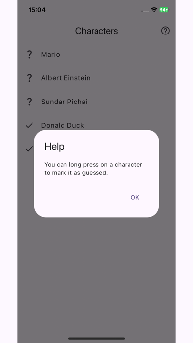 Character Game Screenshot