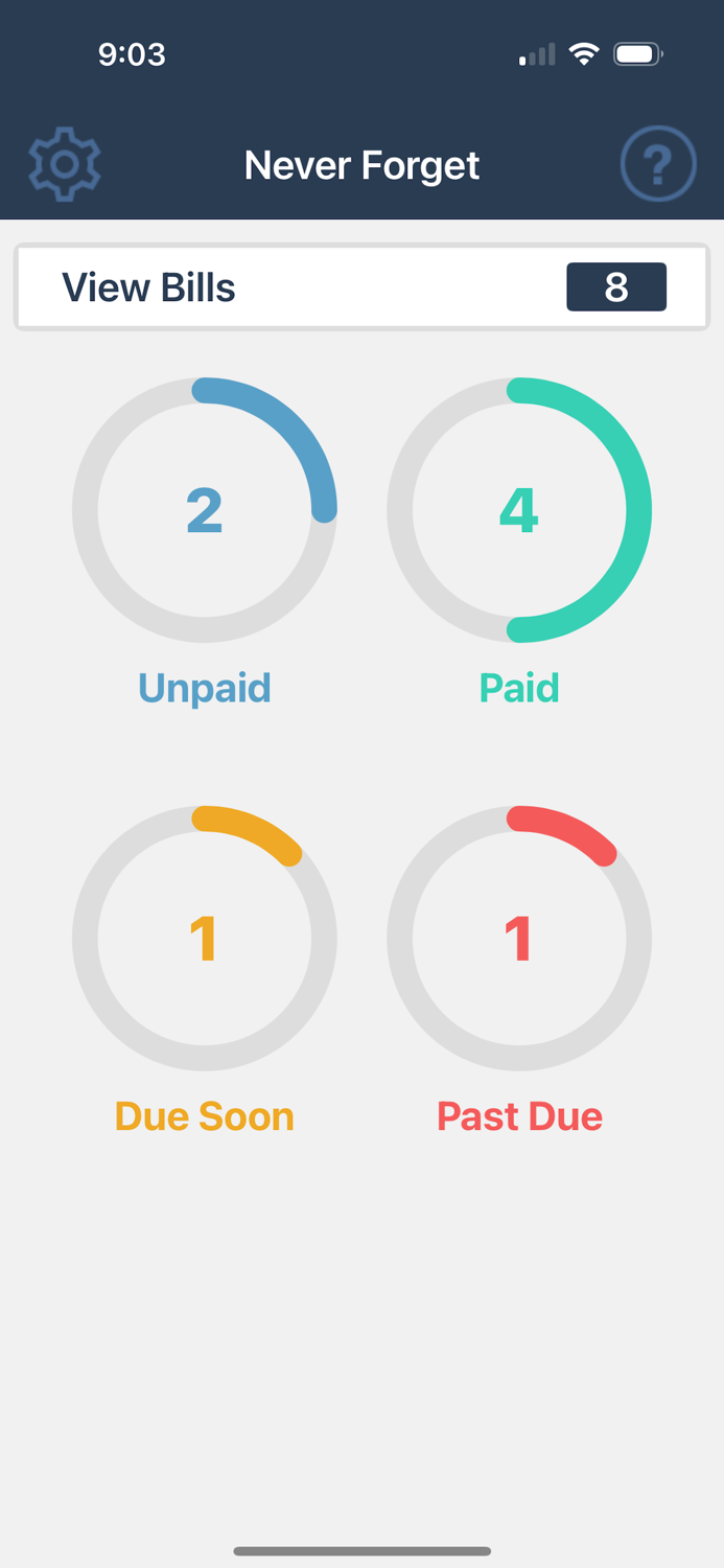 Never Forget Bill Management