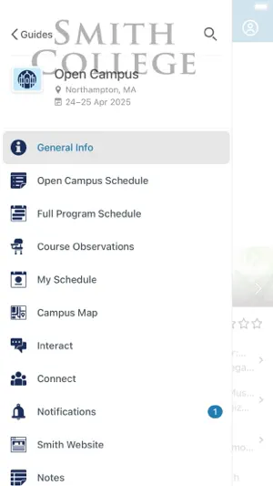 Smith College Admission Events screenshot 1