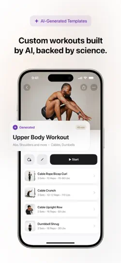 Скриншот Motra AI Workout Fitness Coach на iPhone 4