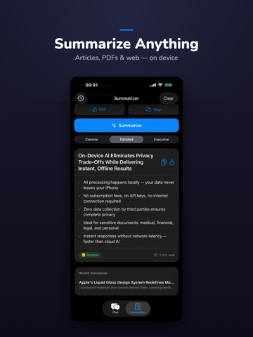 Aria — Private AI Chat iPad screenshot