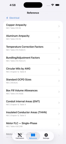 Trades: Calc screenshot
