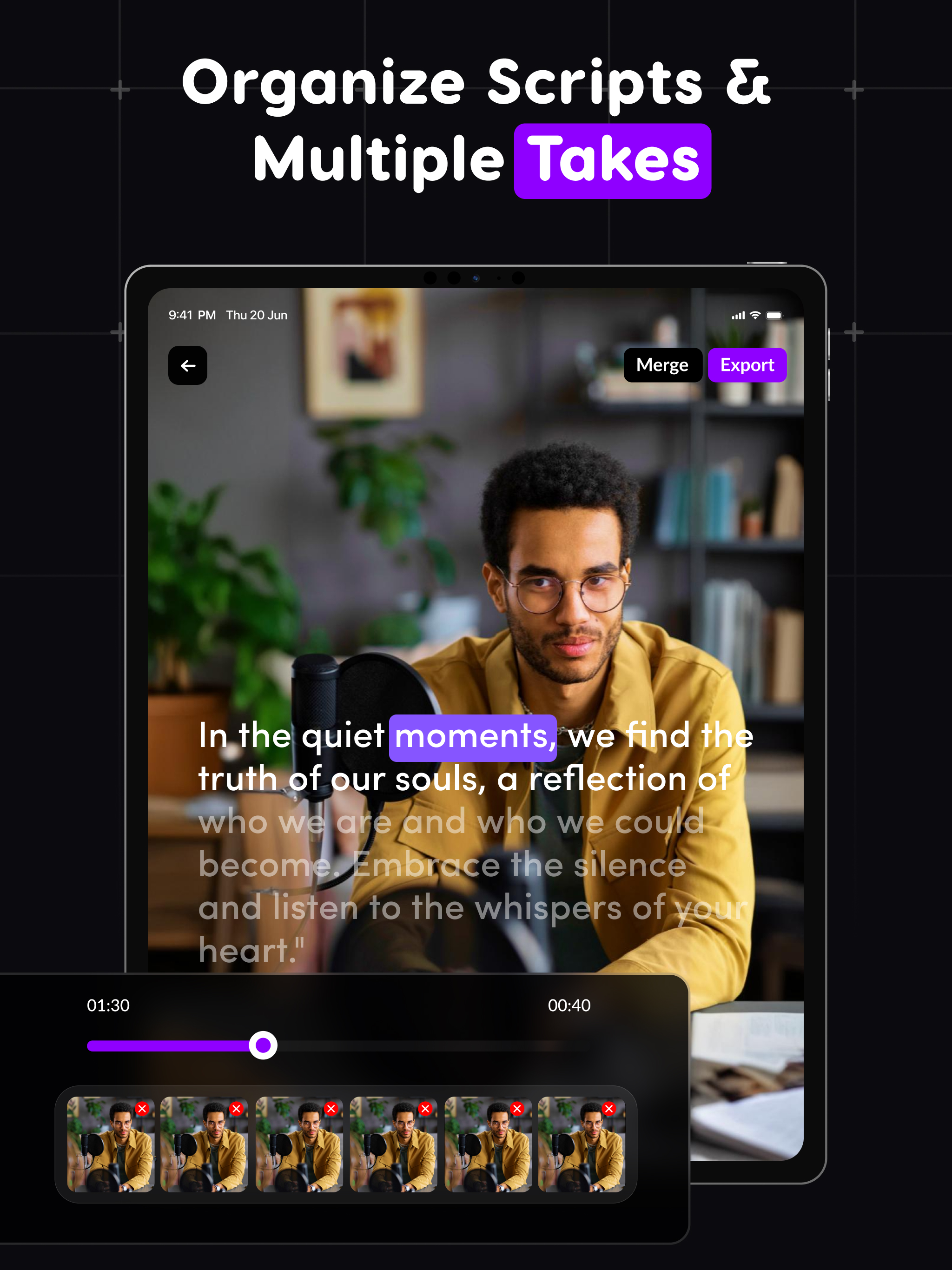 Teleprompter :Video Recording·