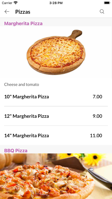 Peppinos Pizza. Screenshot