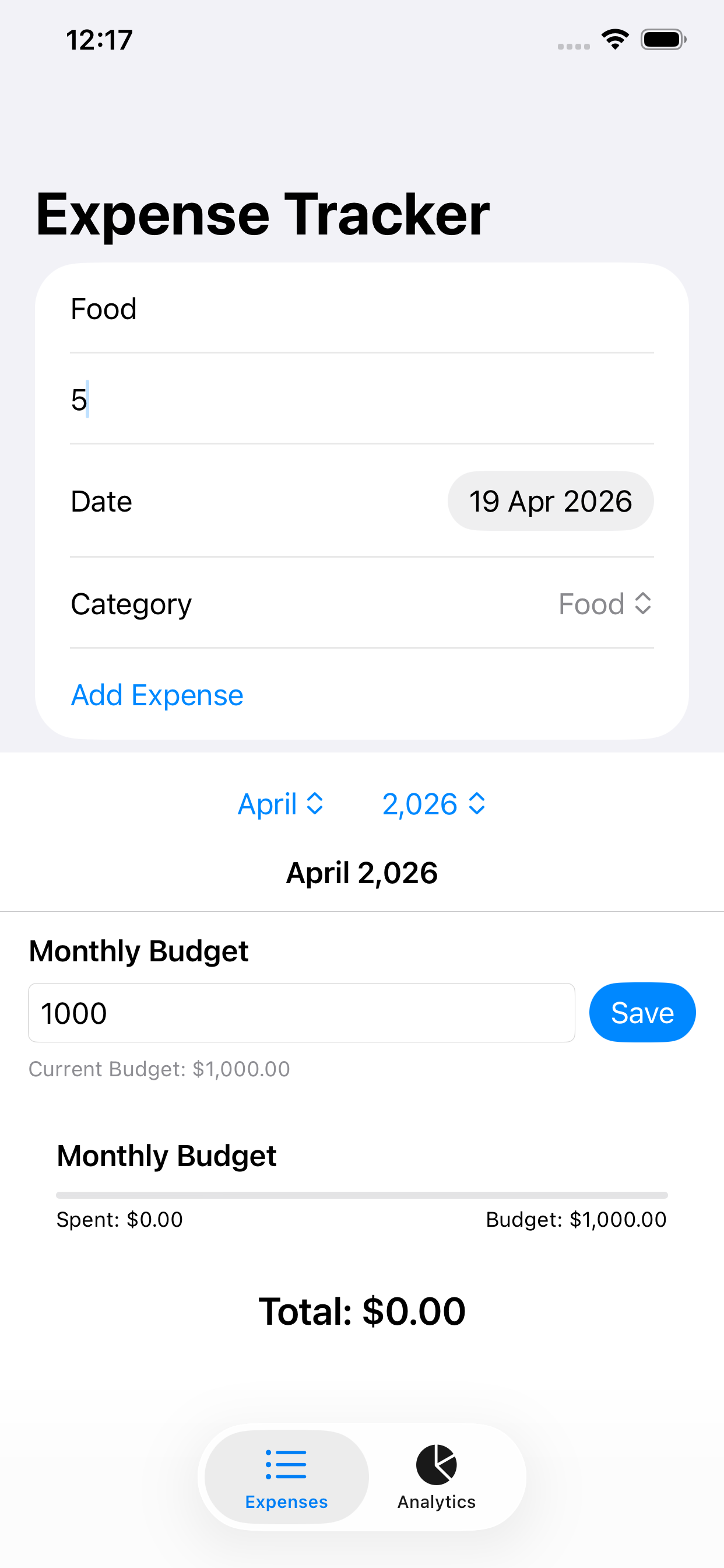 Mini Expense Tracker screenshot 2
