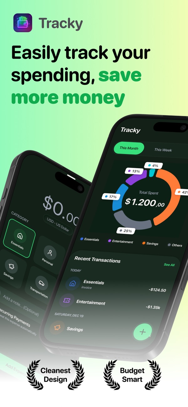 budget app - tracky iphone images 1