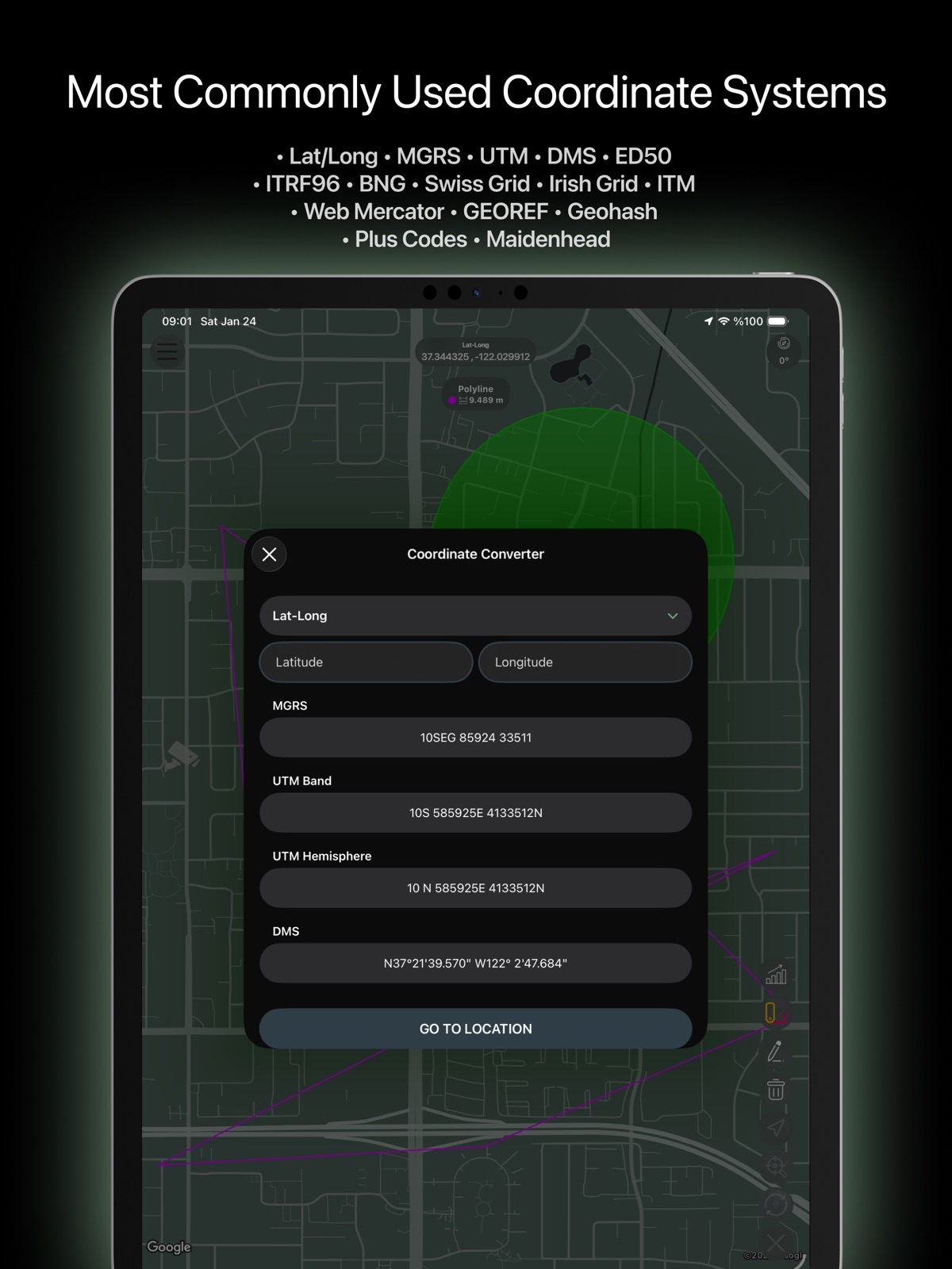 MGRS, UTM, DMS & ED50 - LUC ipad screenshot 3