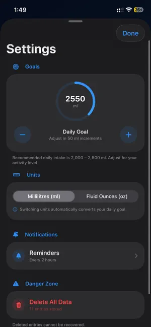 Daily Sip - Water Tracker screenshot 3