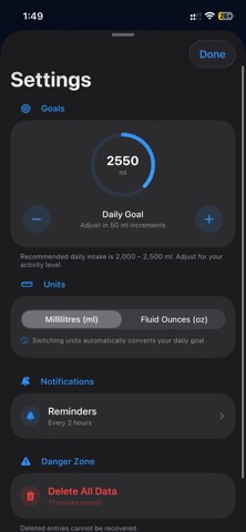 Daily Sip - Water Tracker Screenshot 3 of 4