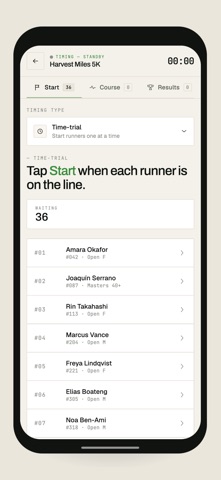 Manage race with RaceTime Screenshot 5 of 5