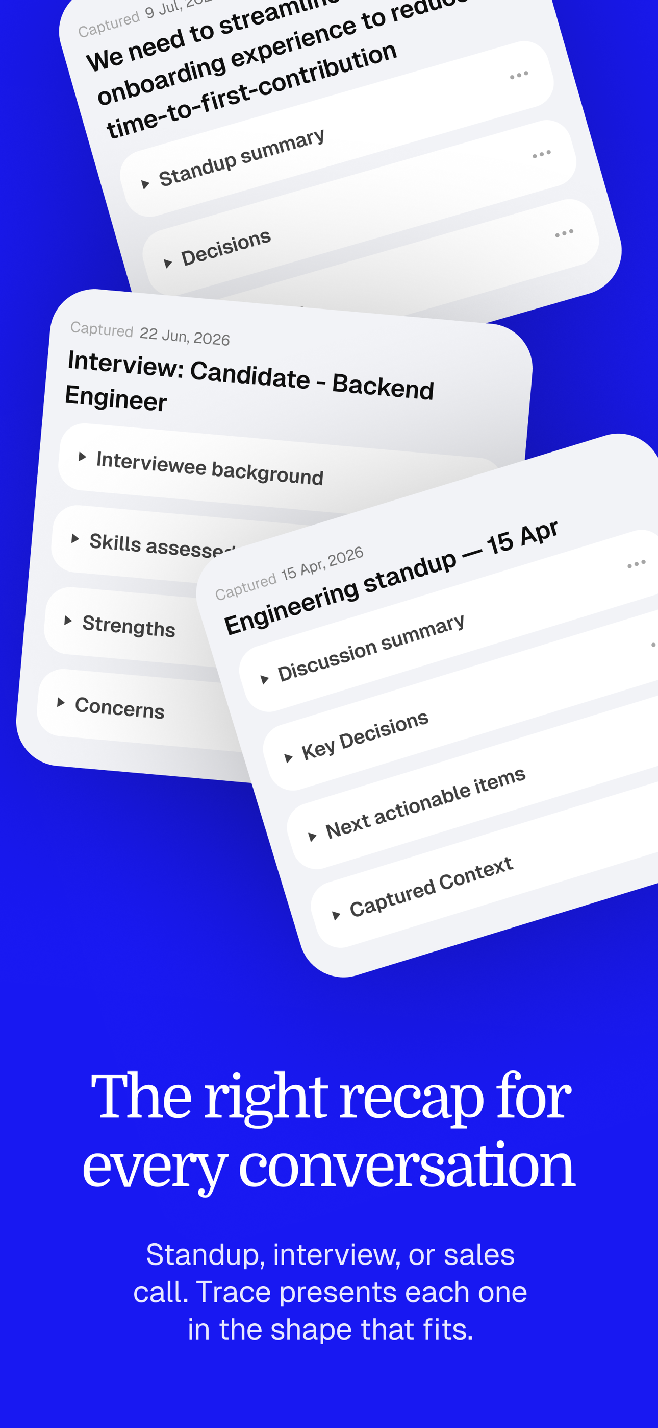 Trace: Context OS screenshot 2