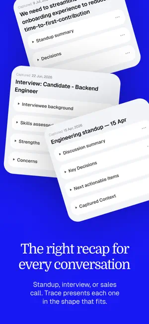 Trace: Context OS screenshot 2