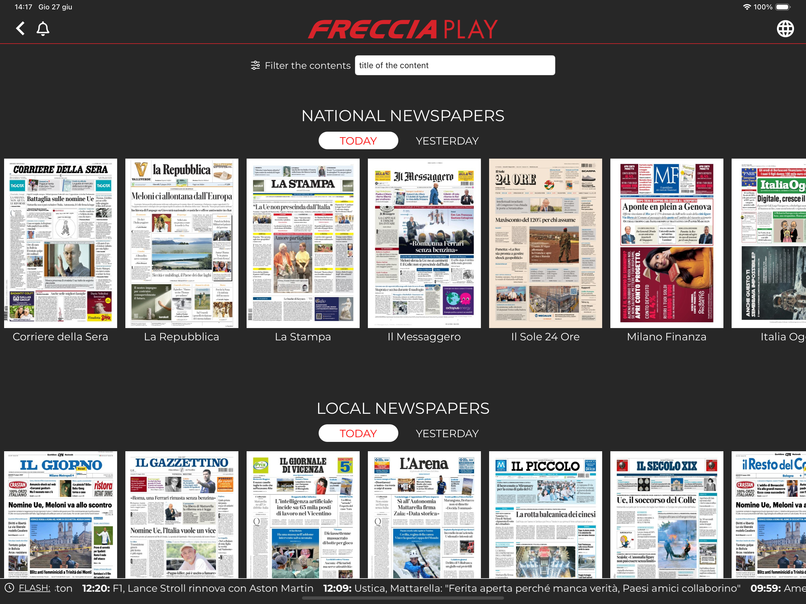 FRECCIAPlay