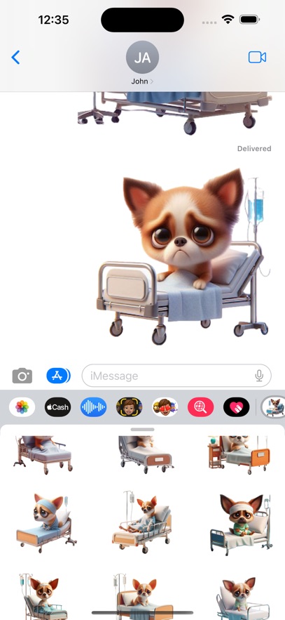 Sick Chihuahua Stickers