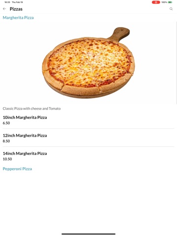 Bens Pizza Rotherham iPad screenshot