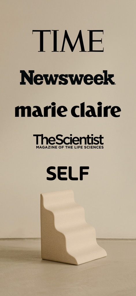 Harmony: Cycle Syncing, Period - The app proudly displays recognition from reputable publications like TIME and Newsweek, signifying its credibility and expert endorsement in the wellness space.